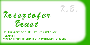 krisztofer brust business card